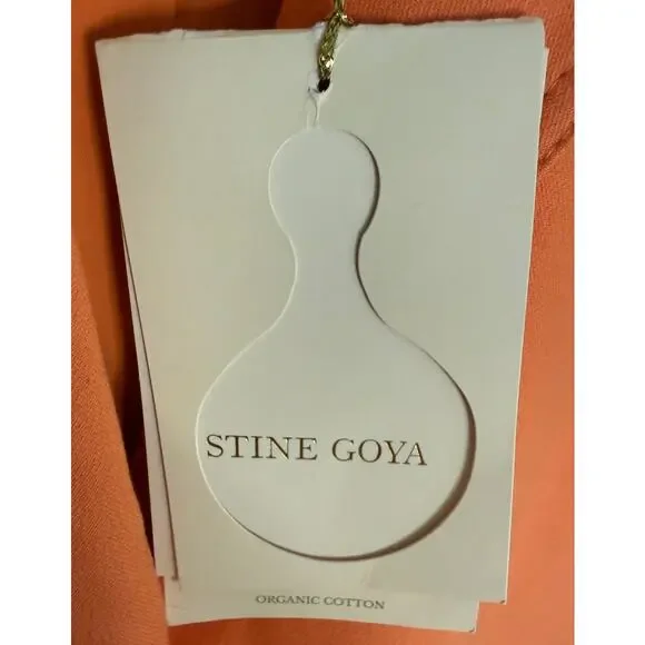 Stine Goya Orange Sleeveless Organic Cotton Tailored Vest Size L New w/ Tags - Picture 6 of 7